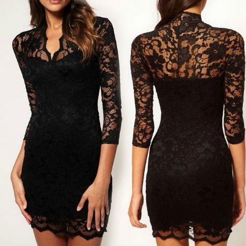 Vestido black lace