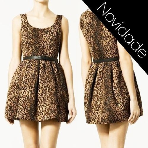 °Vestido animal print | com cinto