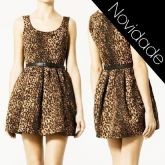 °Vestido animal print | com cinto