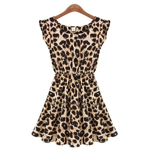 Vestido mini leopard